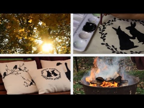 Видео: Роспись подушек для новых качелей//Painting pillows for the new swing.