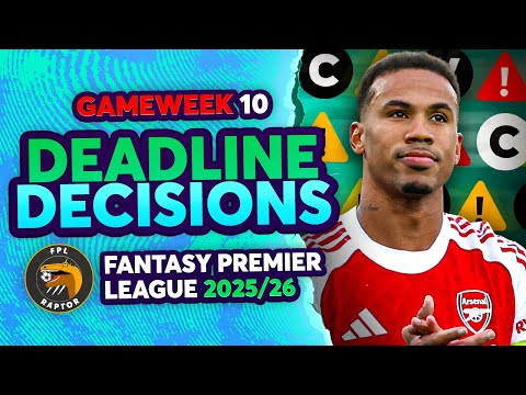 Видео: КАПИТАН ГАБРИЭЛЯ? ПОКУПАТЬ САРРА? 🤔 | РЕШЕНИЯ ПО КРАЙНЕМУ СРОКУ FPL GW10 🚨 | Советы по Fantasy Pr...