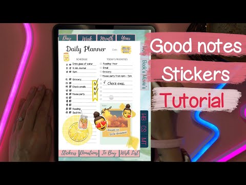 Видео: Стикеры для Good Notes 5 | Все фишки и идеи оформления Планера | Как добавить emoji #goodnotes
