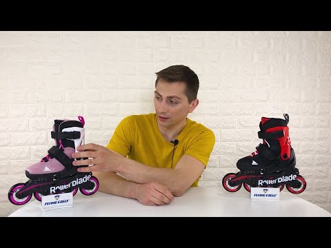 Видео: Обзор детских роликов Rollerblade Microblade (Roller Shop)