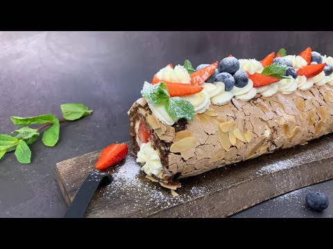 Видео: ВКУСНО, ЛЕГКО И БЫСТРО! ШОКОЛАДНО-КОФЕЙНЫЙ, МЕРЕНГОВЫЙ РУЛЕТ!НЕ УПУСТИТЕ ШАНС, НА УДОВОЛЬСТВИЕ!