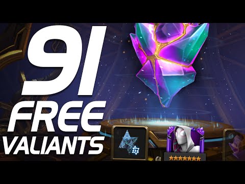 Видео: Вот сколько БЕСПЛАТНЫХ 7* чемпионов я получил из 91 БЕСПЛАТНЫХ кристаллов Valiant [Неделя кристал...