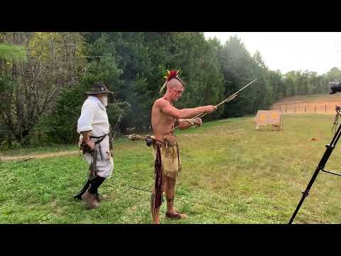 Видео: Мушкет 17 века против лука индейца. Стрельба на скорость.