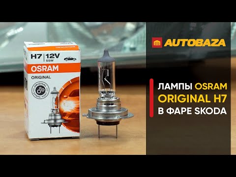 Видео: Как светят лампы Osram в фаре #Skoda #Octavia? Галогенная лампа #Osram Original H7. Замер яркости.