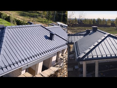 Видео: Продолжаем работы по монтажу фальцевой кровли . 