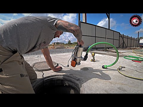 Видео: Въездная группа на участок, водоотведение, бетонирование.