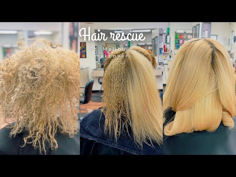 Видео: ОЧЕНЬ ДРАМАТИЧНОЕ ПРЕОБРАЖЕНИЕ ПОВРЕЖДЕННЫХ ВОЛОС. Ft Malibu c