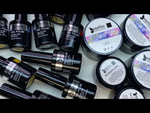 Видео: #BEAUTILUX Aliexpress | Блестящие гели | 3D Гель паста
