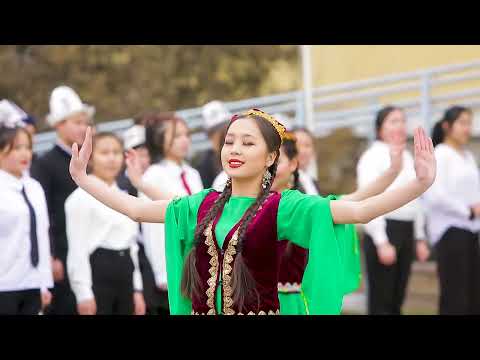 Видео: ЖАЗ бий тобу Флешмоб-2023 N87-мектеп (13-февраль)