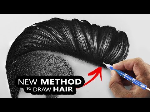 Видео: Как я так легко рисую волосы | НОВАЯ техника 2019