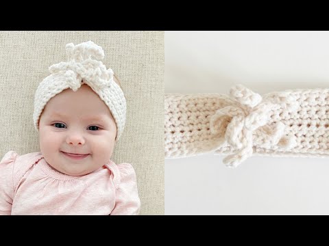 Видео: Вязаная крючком забавная детская повязка на голову с бахромой