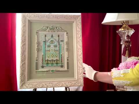 Видео: 35.Holiday Village by Nora Corbett оформление вышивки от Оксаны Юровой, Золотой багет