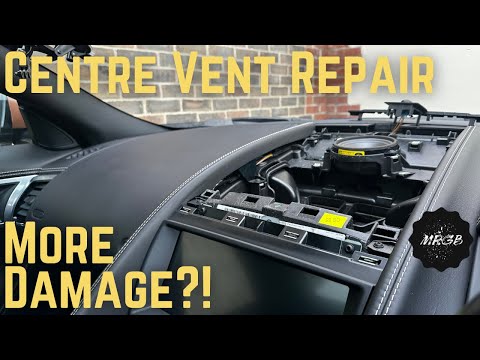 Видео: Ремонт центрального дефлектора Jaguar F Type | Ремонт дефлекторов кондиционера на моём Jaguar F T...