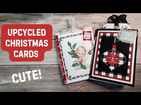 Видео: Переработанные поздравительные открытки из журнала-мусора | Рождественские открытки из переработа...