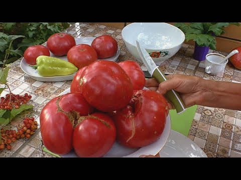 Видео: Консервируем крупные помидоры. Вкус свежих, летних помидор. Простые рецепты всегда вкусные !