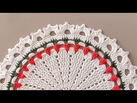 Видео: Как связать круглую подставку из моркови крючком ~ Подставки для салфеток  для начинающих