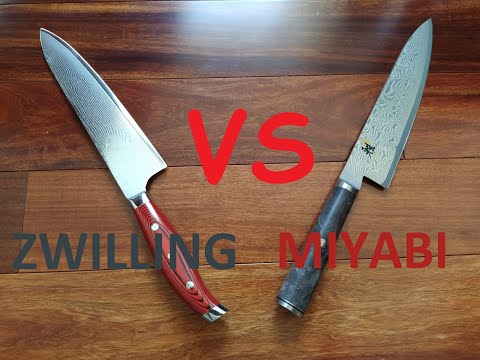 Видео: Miyabi или Zwilling - в чем разница ? кухонные ножи