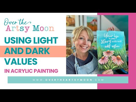 Видео: Руководство для начинающих по темным и светлым оттенкам в акриловой живописи (легкий урок рисования)