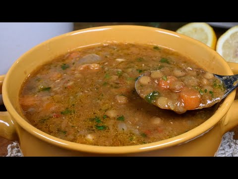 Видео: Так просто готовить!  Этот суп из коричневой чечевицы очень вкусный и ароматный 😋