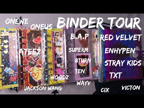 Видео: БИНДЕР-ТУР 2024! | binder tour | kpop photocards | txt enhypen stray kids red velvet onewe oneus