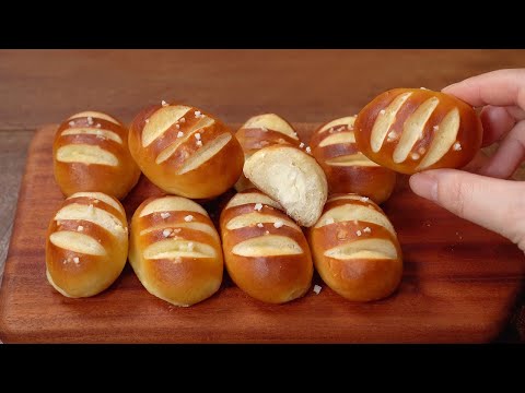 Видео: Как приготовить крендель со сливочным сыром :: Без брожения :: Мини крендель :: Пушистый крендель