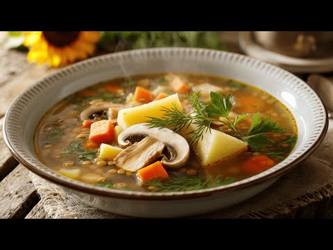 Видео: Чечевичный суп с грибами — вкуснее мяса! Ешьте его, и вы быстро избавитесь от жира на животе!