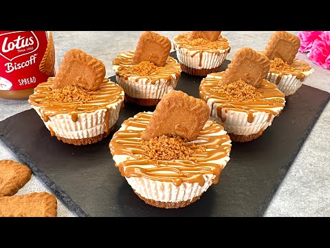 Видео: Мини чизкейки Лотос Бискофф. легкий и вкусный десерт без выпечки!