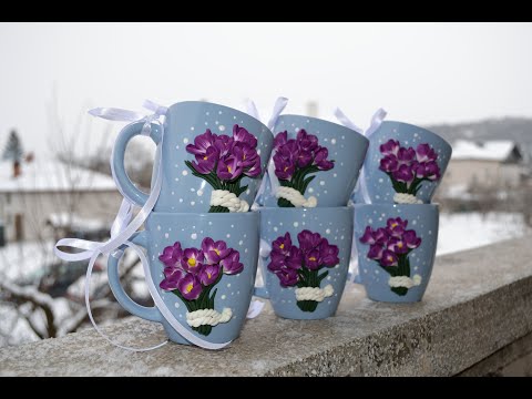 Видео: Видеоурок с полимерна глина "Как го прави Сташуна" чаша с минзухари