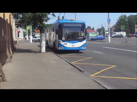 Видео: Троллейбусный маршрут №7 (Витебск). Смоленский рынок - Микрорайон Фрунзе.