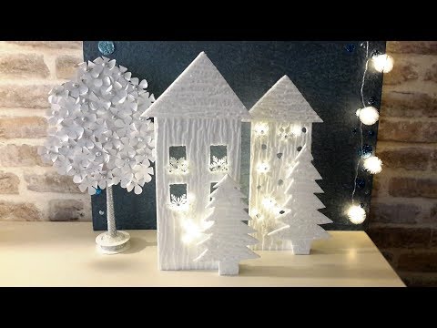 Видео: DIY ДЕКОРАТИВНЫЙ СВЕТИЛЬНИК \ ДОМИК ИЗ ПОТОЛОЧКИ... decorative foam lamp