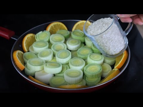 Видео: АПЕЛЬСИН И ЛУК-ПОРЕЙ! Невероятно! 1 стакан риса ещё никогда не был таким вкусным. Рецепт.