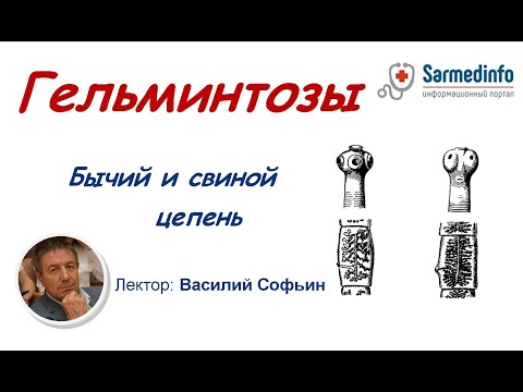 Видео: Гельминтозы | Бычий и свиной цепень