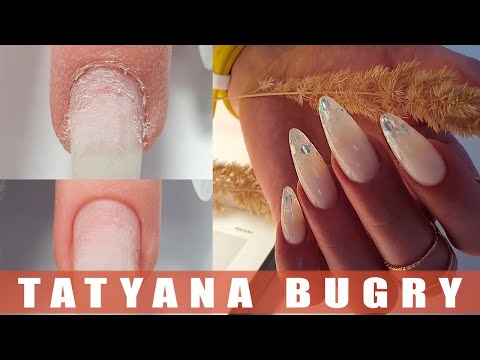 Видео: КОРРЕКЦИЯ НАРОЩЕННЫХ НОГТЕЙ / АКВАРИУМНЫЙ ДИЗАЙН НОГТЕЙ / Татьяна Бугрий