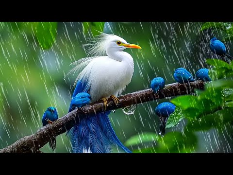 Видео: Звуки птиц и тихий дождь 🌧️🐦 Спокойные звуки природы для снятия стресса, расслабления и умиротвор...