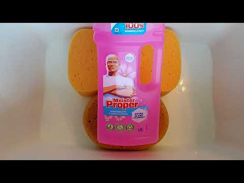 Видео: ASMR (121) Mr. Proper pink + sponges/Мистер Пропер розовый и губки💖