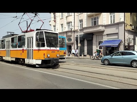 Видео: От Лъвов мост до пл Македония с трамвай 1 2054