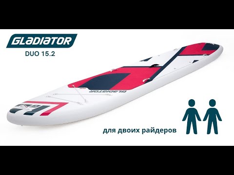 Видео: мини обзор Gladiator DUO 15.2  SUP доски для двоих райдеров из коллекции 2022 года