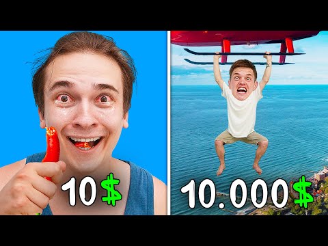 Видео: 1000 ЭКСТРЕМАЛЬНЫХ ЗАДАНИЙ за 10$ 1000$ и 10.000$ ( реально экстремальные с: )