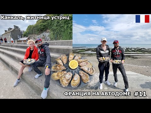 Видео: Канкаль, житница устриц. Первый раз в жизни пробуем настоящих устриц. На автодоме по Франции.  #11