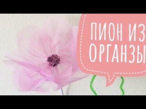 Видео: Пион из органзы/Organza peony/DIY