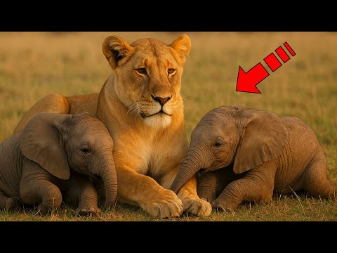 Видео: Львица вырастила осиротевших слонят. Посмотрите, что произошло два года спустя!