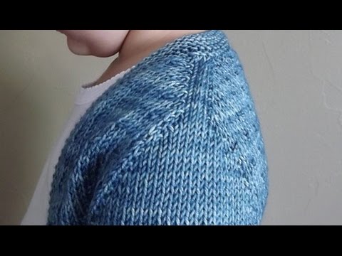 Видео: Вязание спицами. Имитация вшивного рукава.