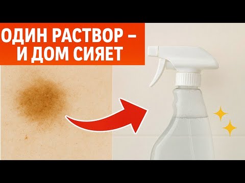 Видео: Вы больше не будете тратить деньги на БЫТОВУЮ ХИМИЮ! Универсальный раствор из 3 ингредиентов.