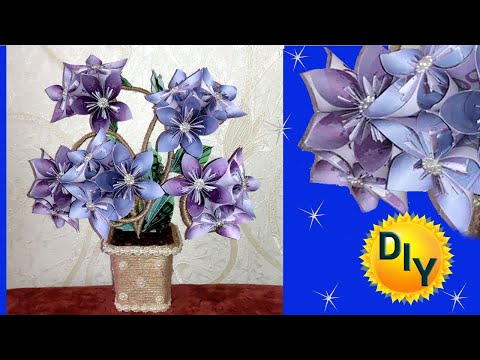 Видео: Денежный топиарий - цветок кусудама из шуточных денег . DIY/рукоделие #денежныйтопиарий.