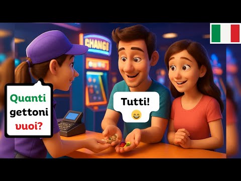 Видео: Лёгкие разговоры на итальянском в игровом центре | Уровень A1–A2 | Говорите по-итальянски в повседне
