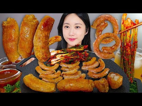 Видео: ASMR MUKBANG | Хрустящие Говяжьи Кишки На Гриле + Кимчи С Зеленым Луком | eating |Real Sound Mukbang