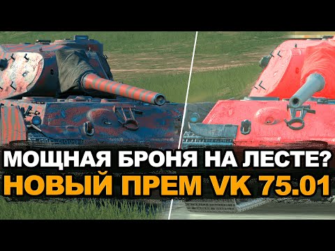 Видео: Новая бронированная ИМБА или посредственный прем VK.75.01 | Tanks Blitz