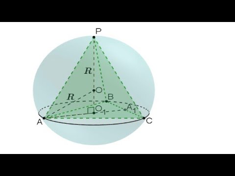 Видео: Табан қабырғасы 9см, биіктігі 10см үшбұрышты дұрыс пирамидаға сырттай сызылған шар радиусын табыңыз