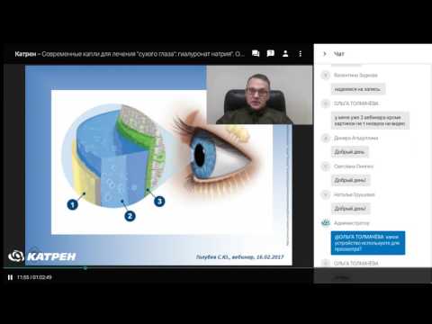 Видео: Современные капли для лечения сухого глаза.  Гиалуронат натрия.  Ответы на вопросы специалистов.