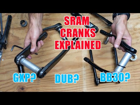 Видео: Описание шпинделей шатунов Sram | GXP BB30 PF30 DUB